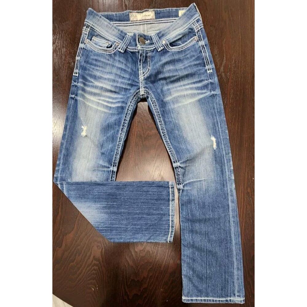 BKE Buckle Sabrina Jeans‎ Womens 27 Medium Wash Stretch Low Rise Straight